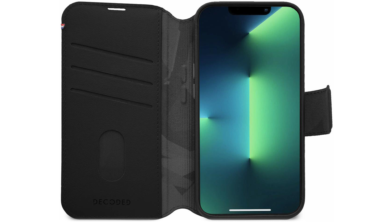 Etui Decoded Leather Detachable Wallet do iPhone 14 Pro black