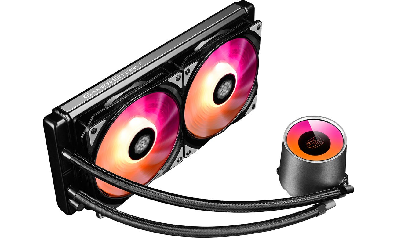 Deepcool Castle 280RGB Radiator, wentylatory, blok wodny