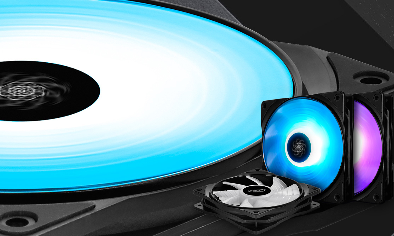 Zestaw Deepcool RF120 LED RGB Zestaw do chłodzenia komputera