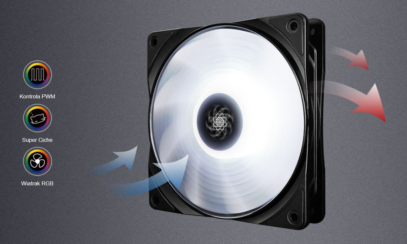 Zestaw Deepcool RF120 LED RGB Optymalne chłodzenie, Praca w ciszy