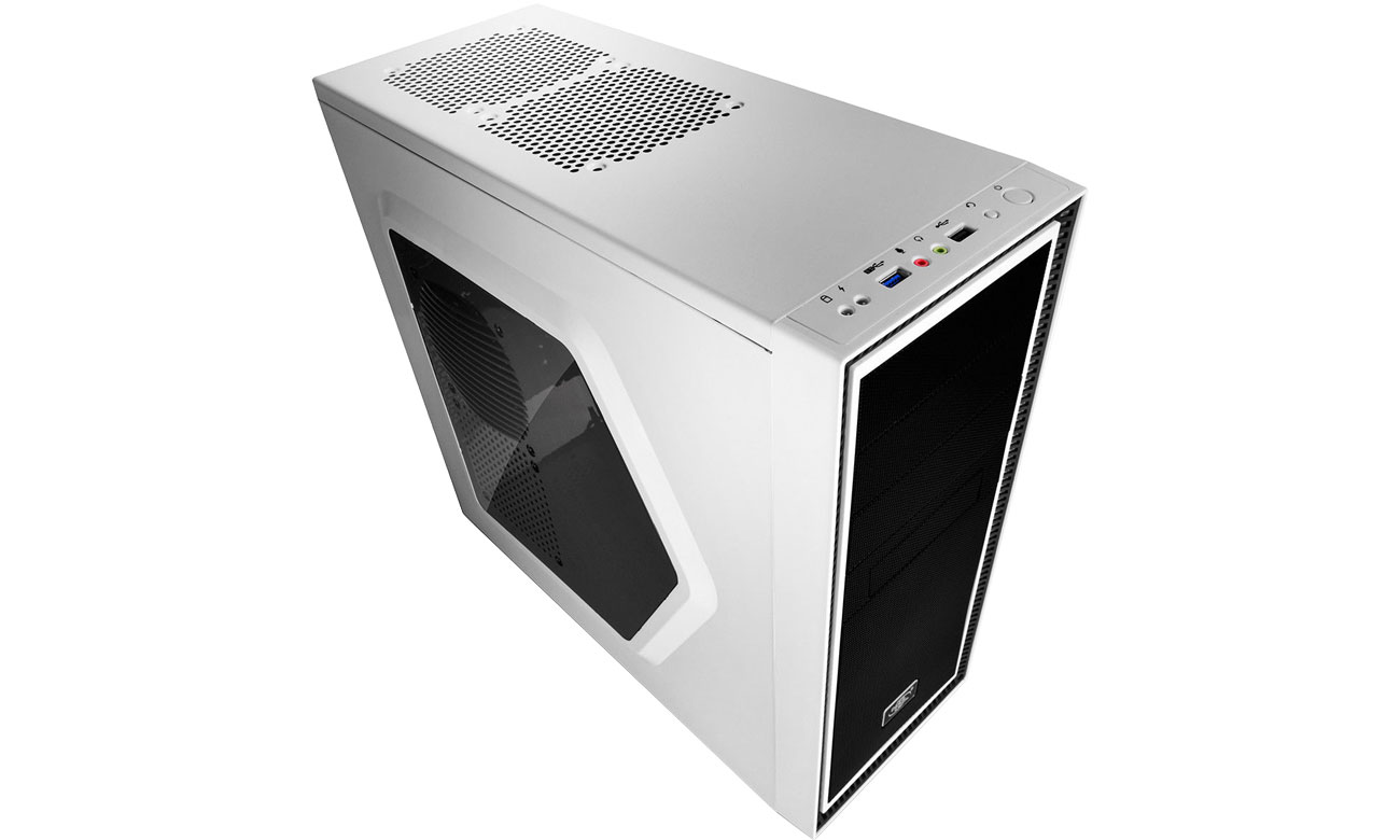 Deepcool TESSERACT SW-WH Panel górny, porty USB
