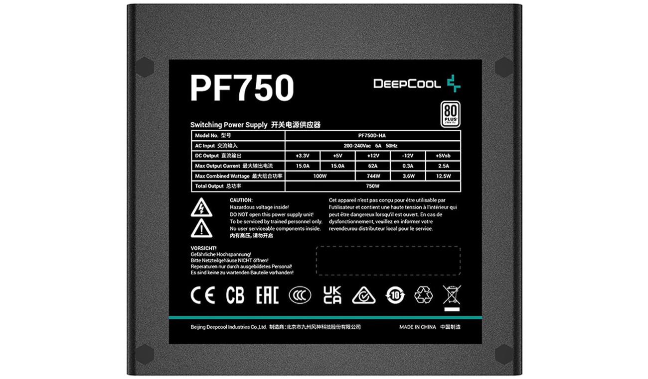 Zasilacz Deepcool PF750 750W