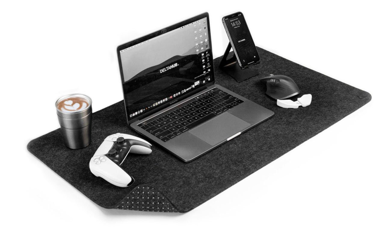 Deltahub Minimalistic Desk Pad - Dark Grey 