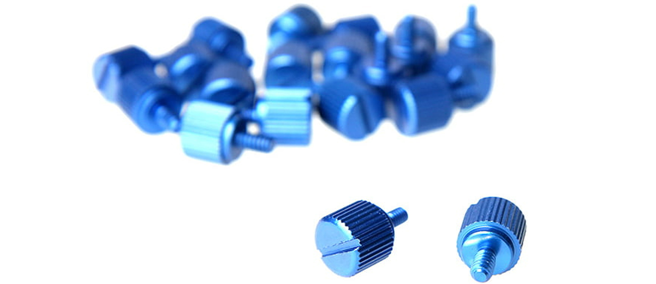 Zestaw śrubek DimasTech 20x M3 + 20x 6-32 Niebieskie