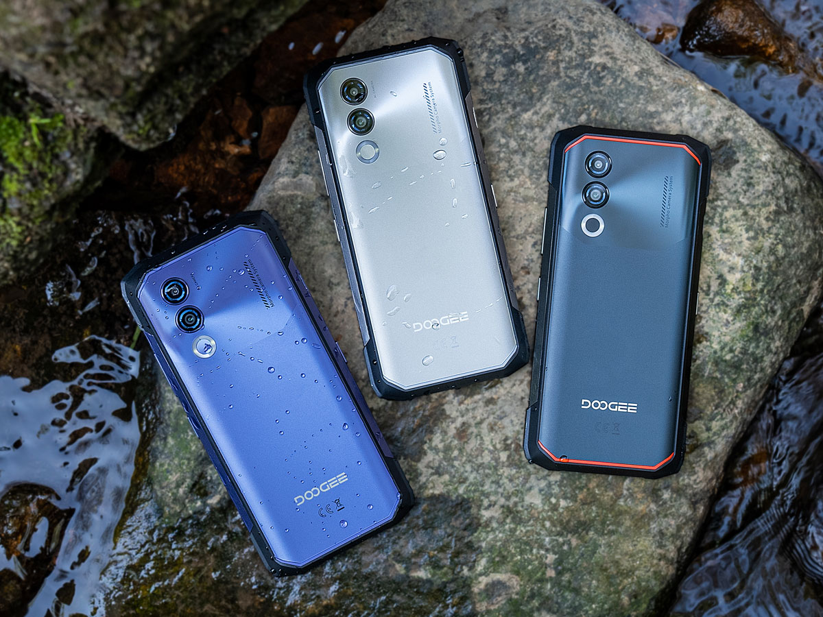 Smartfon Doogee Blade 20 prezentacja wszystkich kolorów na kamieniu