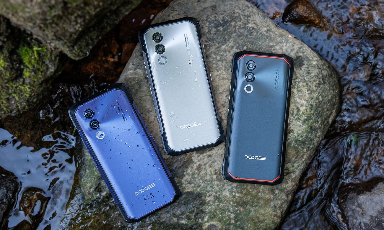 Smartfon Doogee Blade 20 prezentacja wszystkich kolorów na kamieniu