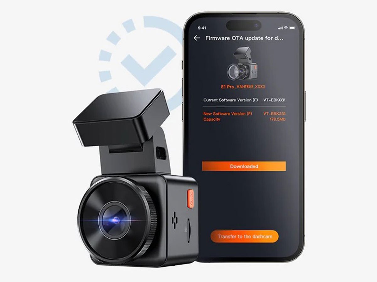 Wideorejestrator Vantrue E1 Pro - Łatwe aktualizacje i długa żywotność