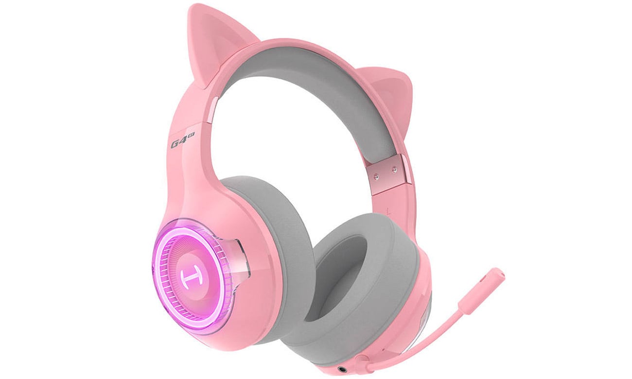 Słuchawki gamingowe Edifier HECATE G4BT Różowe - Kolorowe podświetlenie