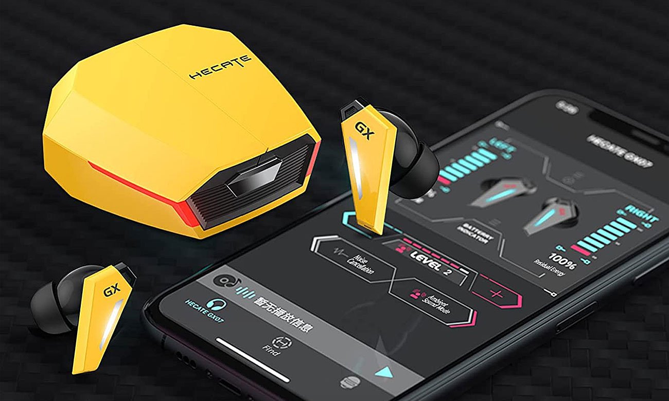 Edifier HECATE GX07 ANC żółte Aplikacja mobilne