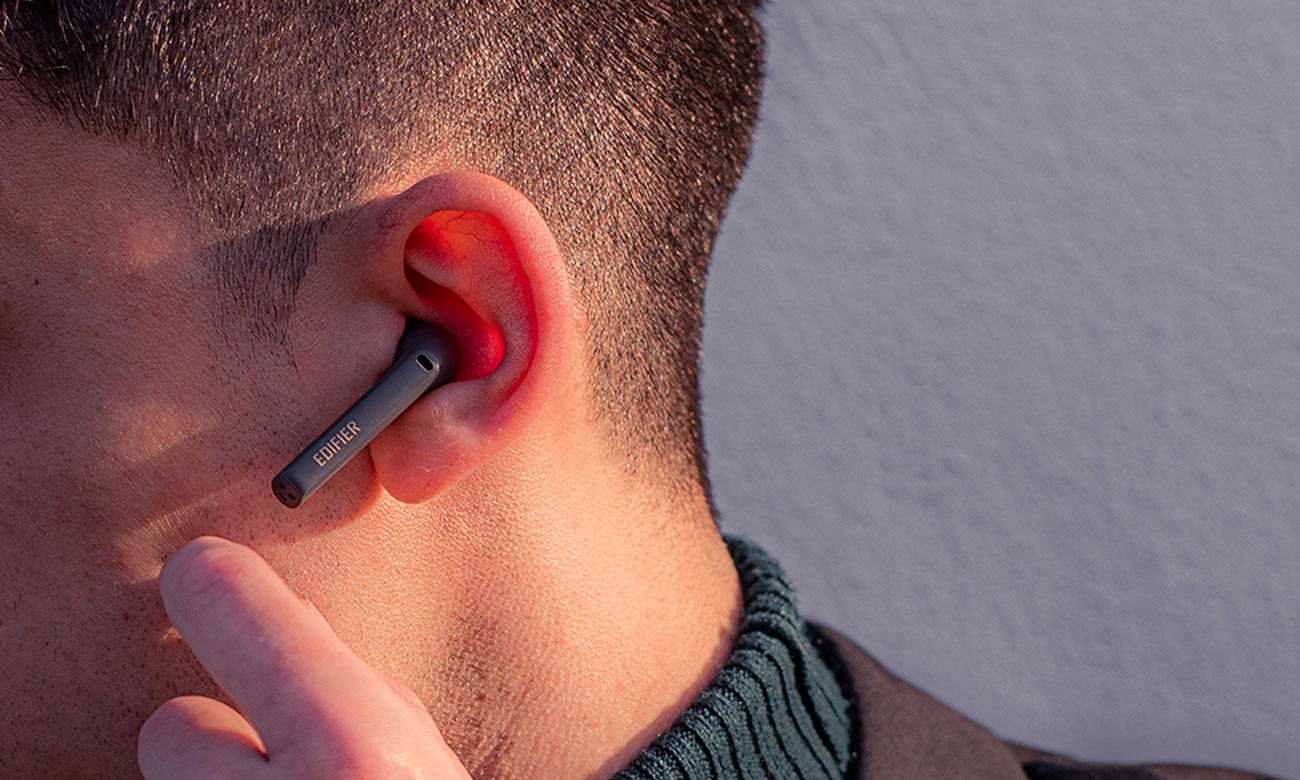 Słuchawki bezprzewodowe Edifier TWS200 Plus Szare - Wygodne w użytkowaniu