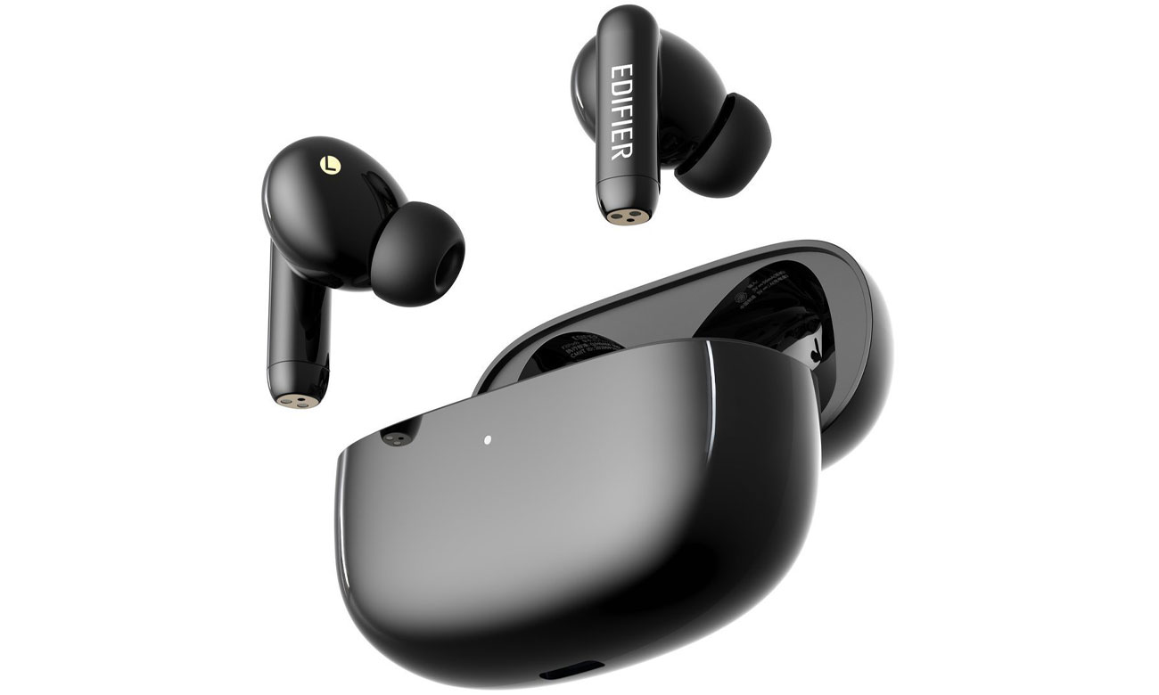 Słuchawki bezprzewodowe Edifier TWS330NB Czarne - Etui i słuchawki
