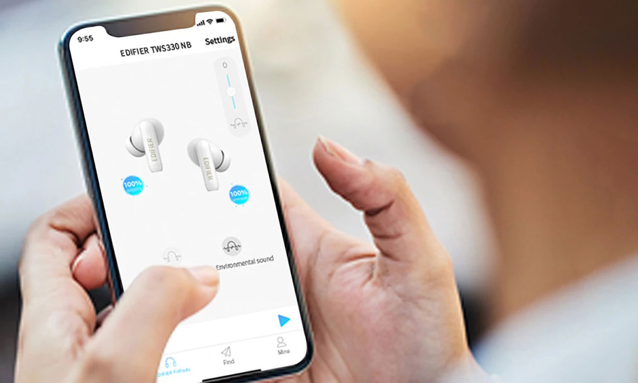 Słuchawki bezprzewodowe Edifier TWS330NB Czarne - Obsługa dotykowa