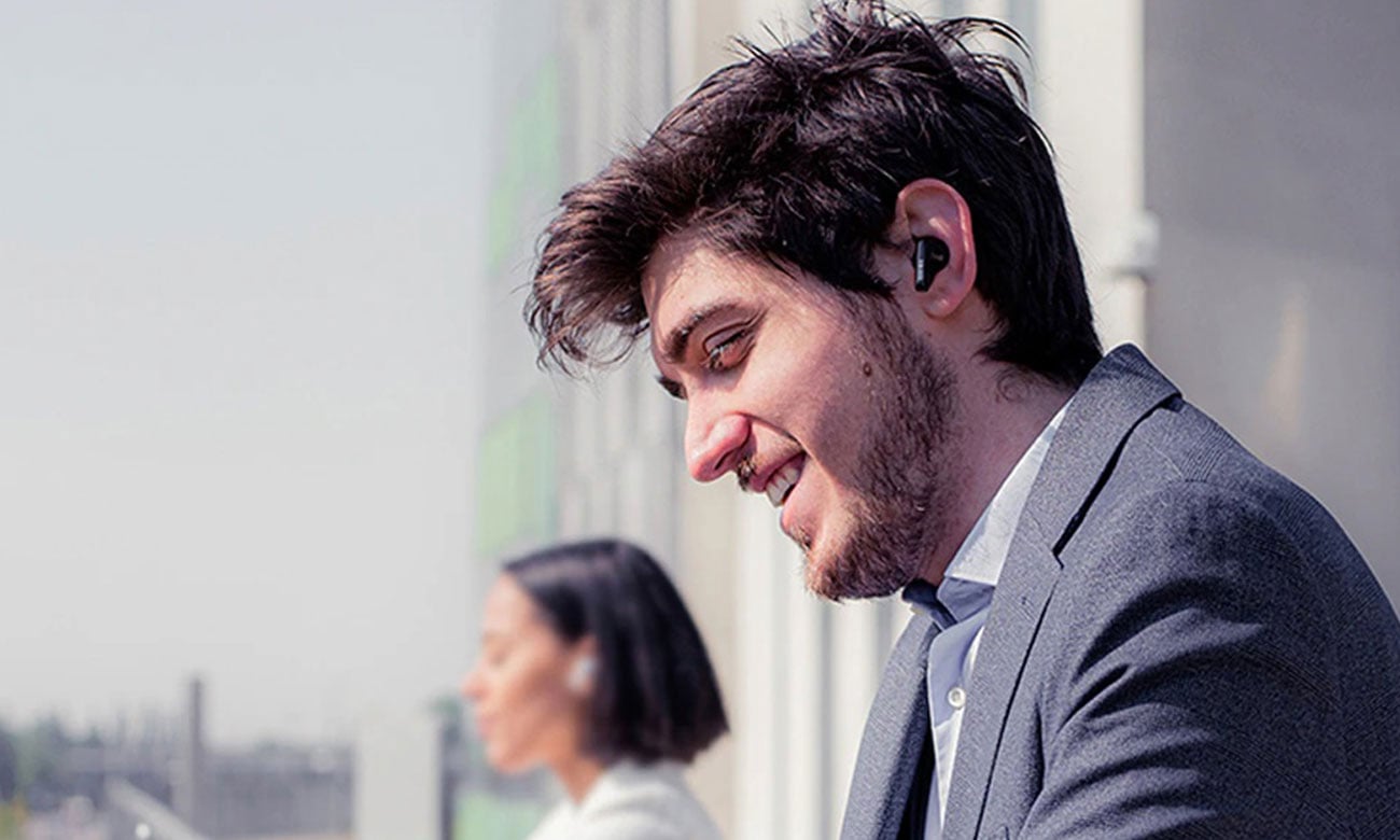 Słuchawki bezprzewodowe Edifier TWS330NB Fioletowe - Hybrydowa technologia redukcji szumów (ANC)