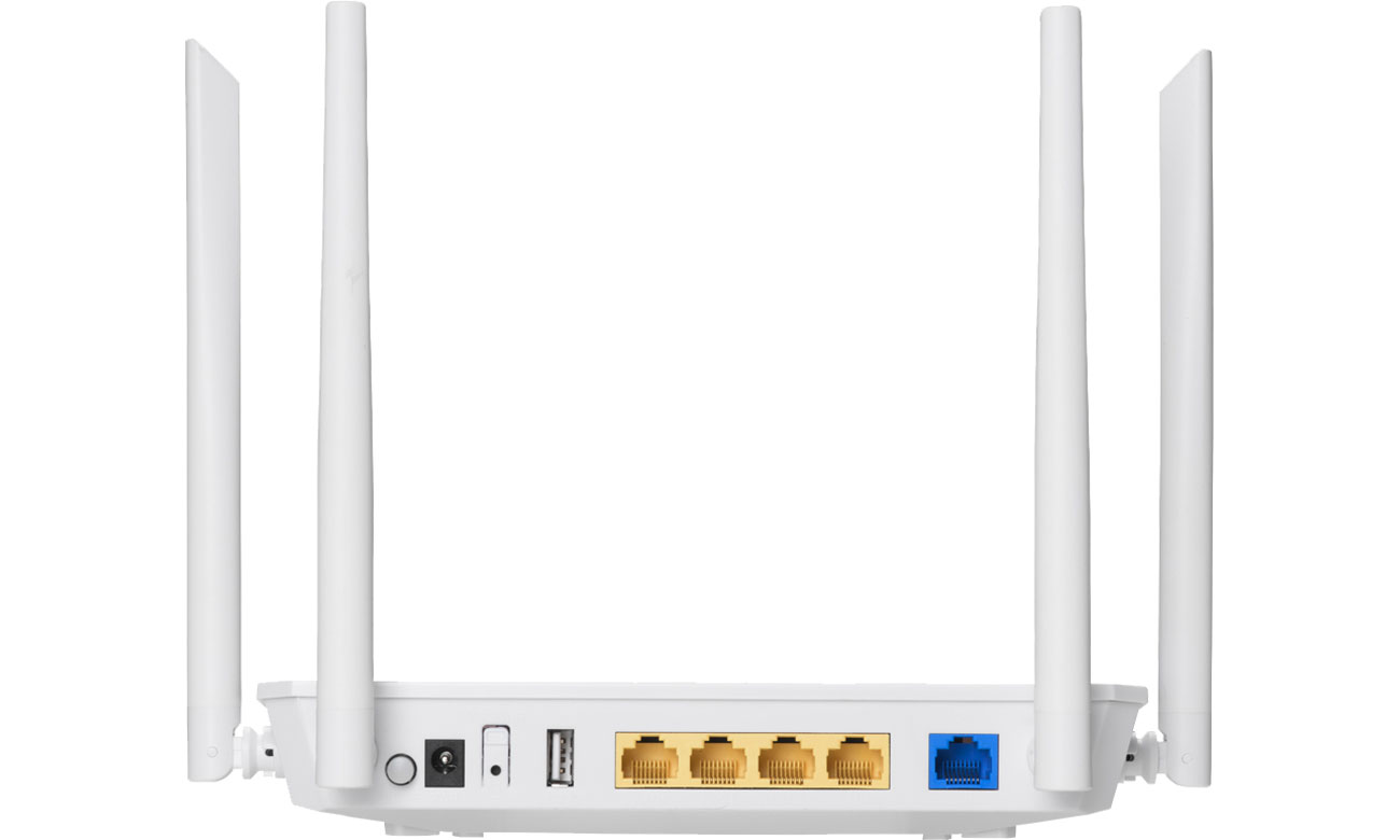 Edimax BR-6478AC V3 - Widok z tyłu, złącza