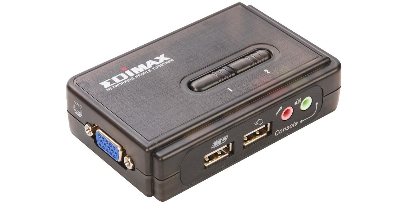 Przełącznik KVM Edimax EK-UAK2 intuicyjna obsługa złącza