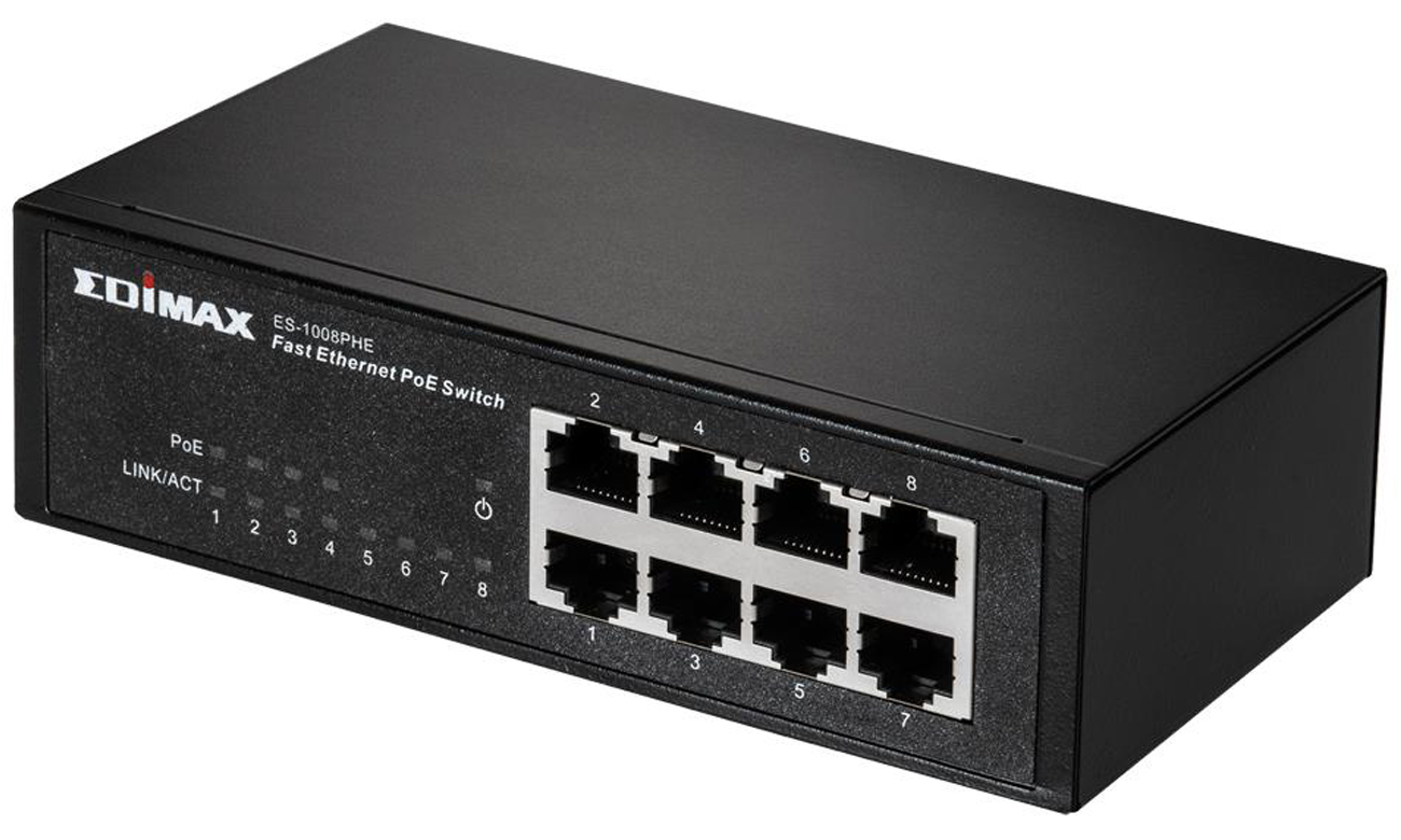 Edimax ES-1008PHE Porty
