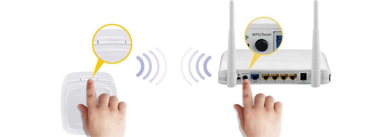 Edimax EW-7438RPn Air przycisk WPS