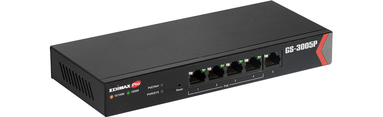 Switch Edimax 5p GS-3005P 5x10/100/1000Mbit 4xPoE+