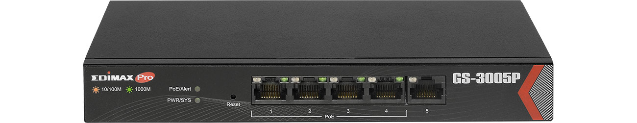 Switch Edimax 5p GS-3005P 5x10/100/1000Mbit 4xPoE+