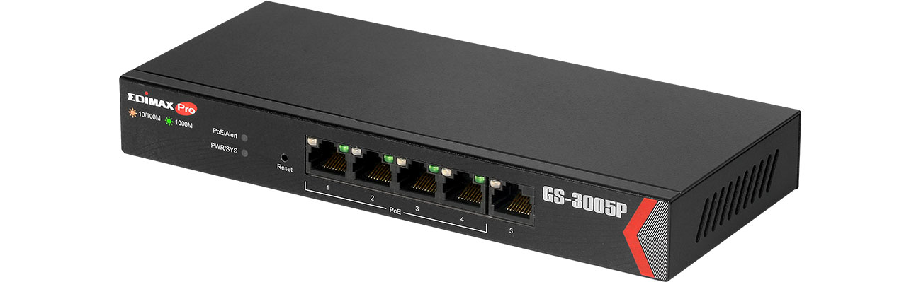 Switch Edimax 5p GS-3005P 5x10/100/1000Mbit 4xPoE+