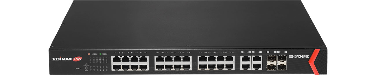 Switch Edimax 24p GS-5424PLC 24x10/100/1000Mbit 4xCombo SFP