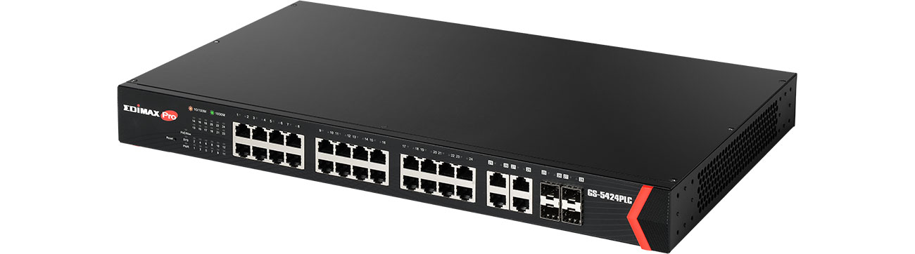 Switch Edimax 24p GS-5424PLC 24x10/100/1000Mbit 4xCombo SFP