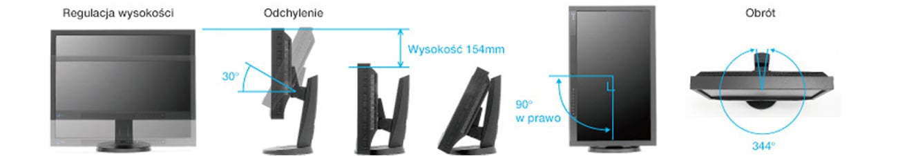 Eizo CS230-BK Pełna regulacja