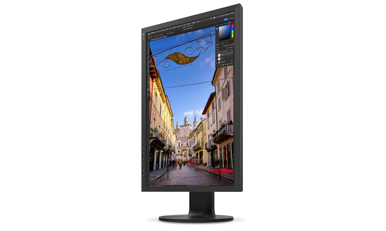 Eizo ColorEdge CS2400S widok z przodu pod kątem, PIVOT