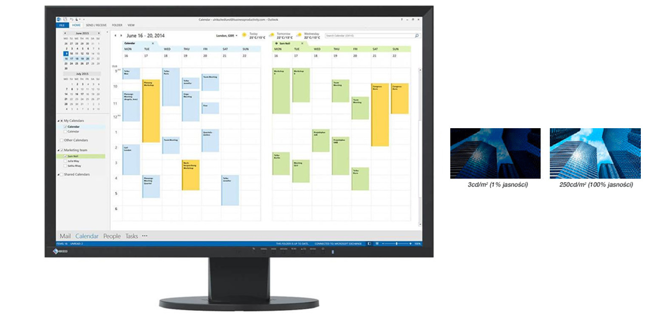 Eizo EV2216WFS3-BK niska jasność ekranu