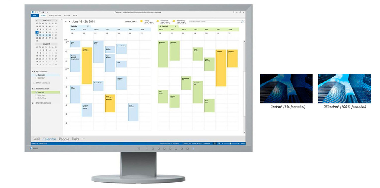 Eizo EV2216WFS3-GY niska jasność ekranu