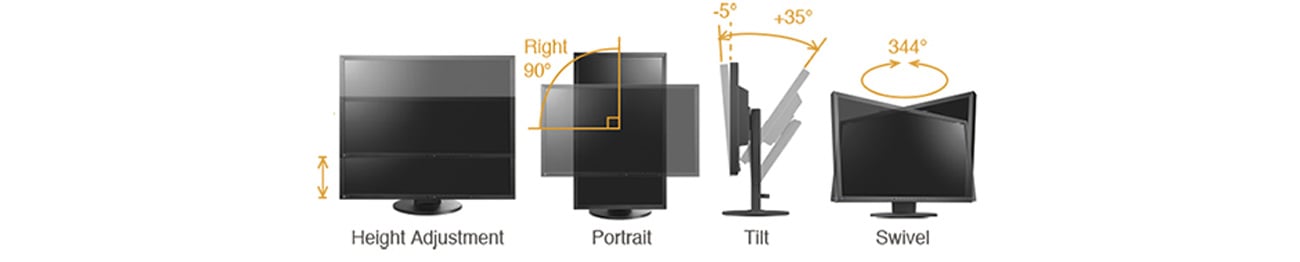 Eizo EV2316WFS3-BK regulowana stopka