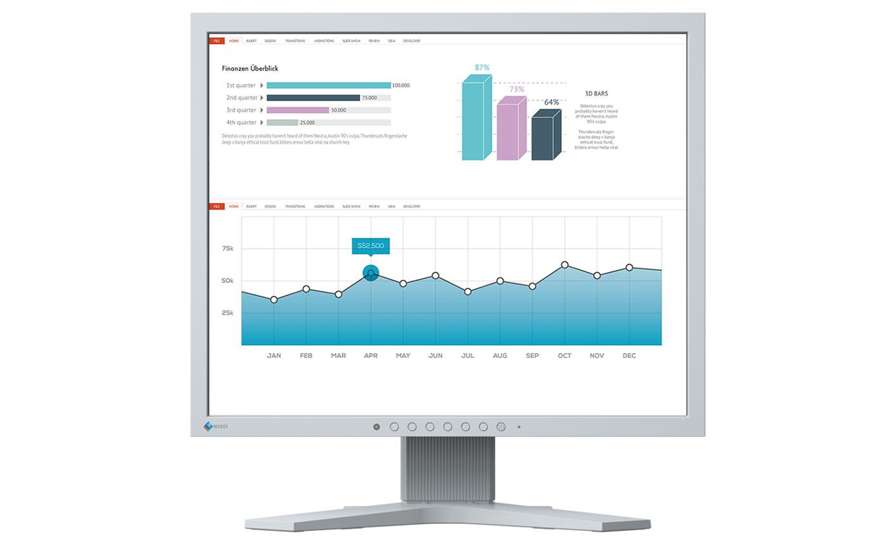 Eizo S1934H-GY Widok Z Przodu