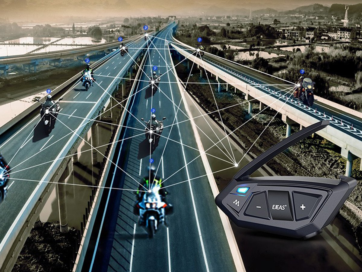 Interkom motocyklowy EJEAS MS20 - Technologia Mesh