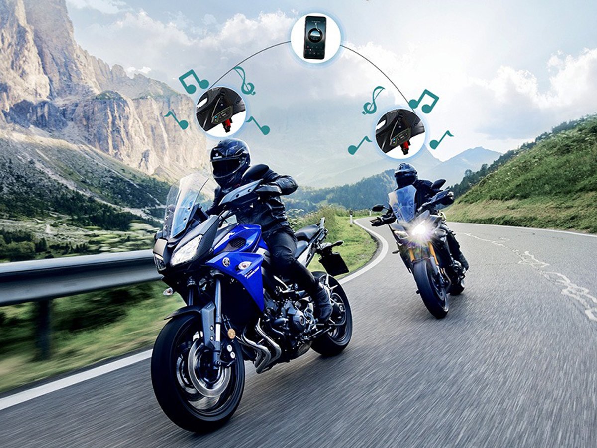 Interkom motocyklowy EJEAS MS8-SE - Wsparcie dla muzyki i radia FM