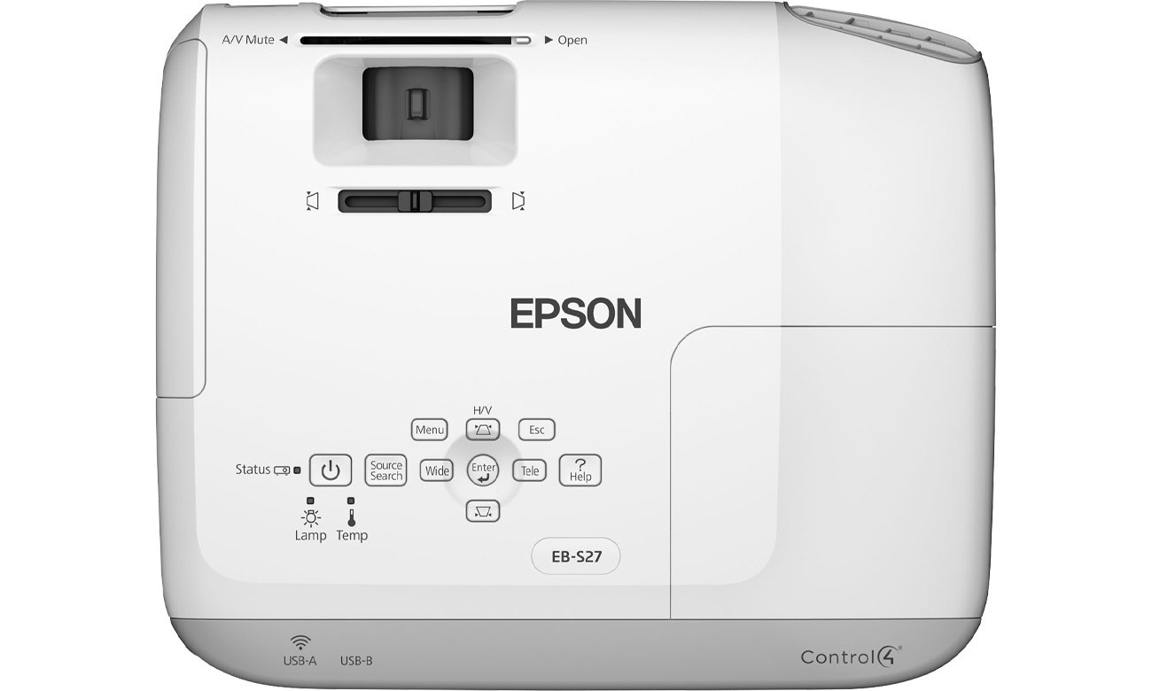 Epson EB-S27 widok od głory przyciski