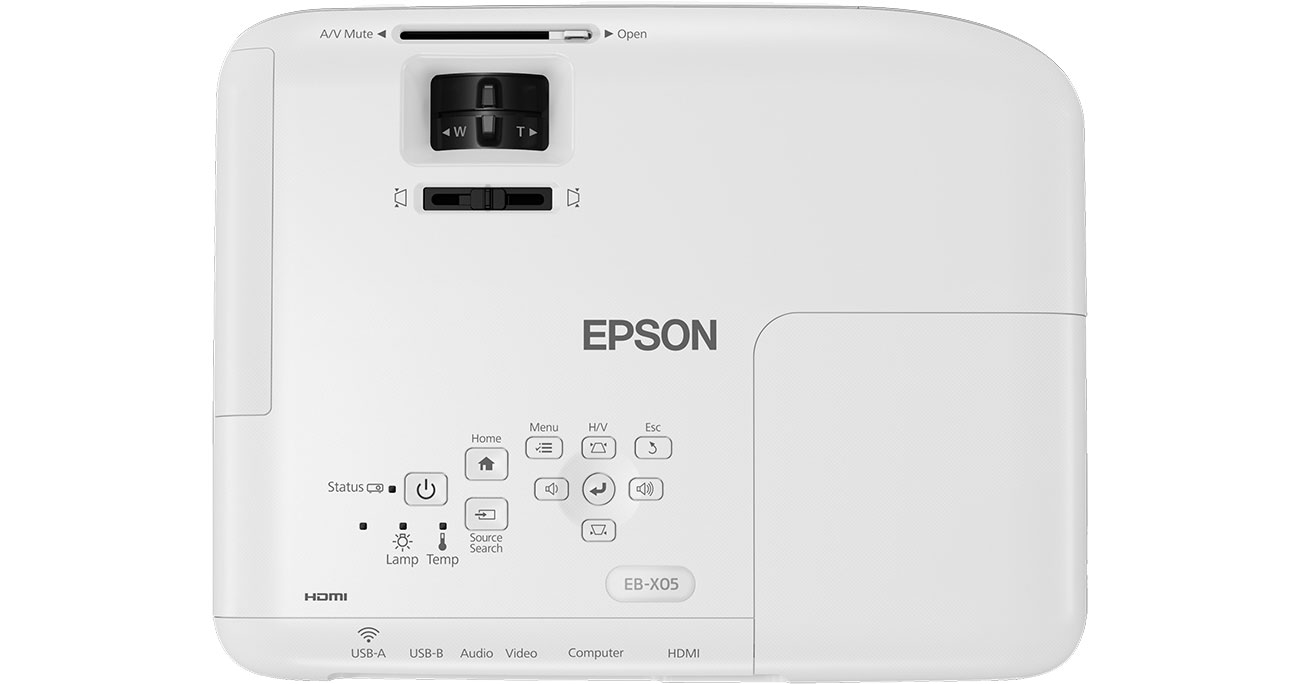 Projektor Epson EB-X05 - Widok z góry