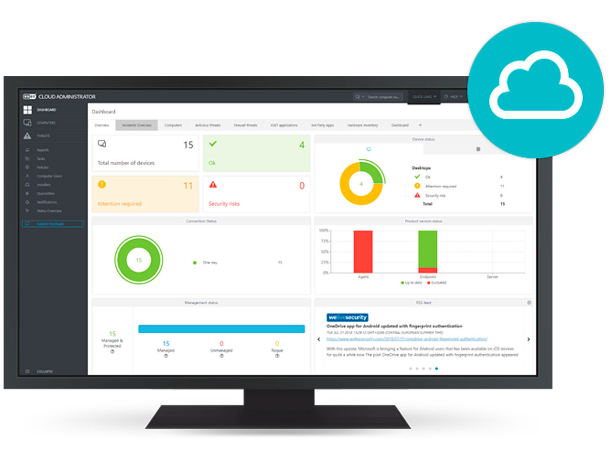 Eset PROTECT Essential raporty programu