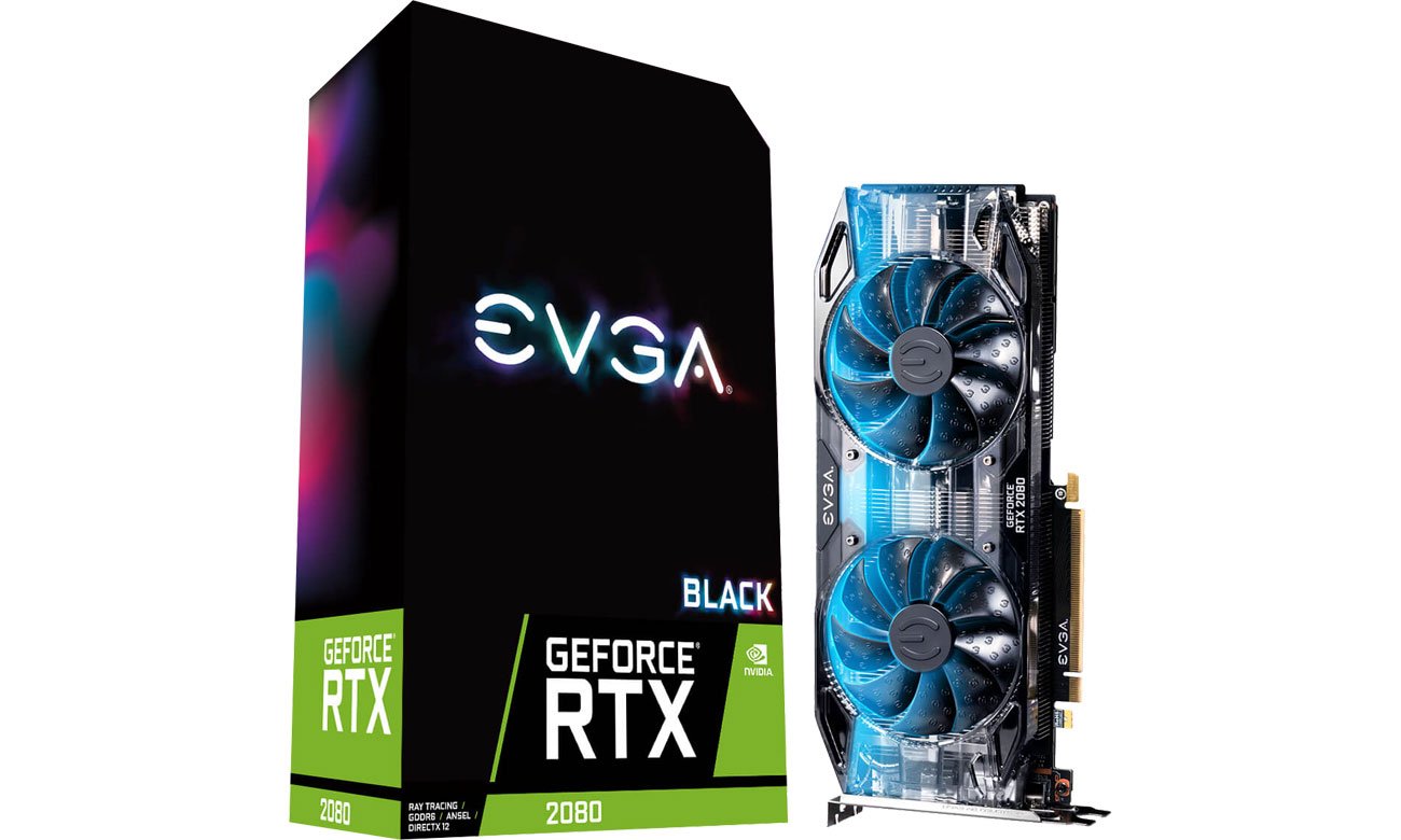 EVGA GeForce RTX 2080 BLACK EDITION GAMING 8GB GDDR6 08G-P4-2081-KR