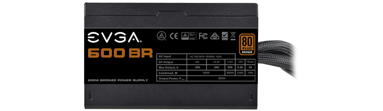 Zasilacz do komputera EVGA BR 600W 80 Plus Bronze