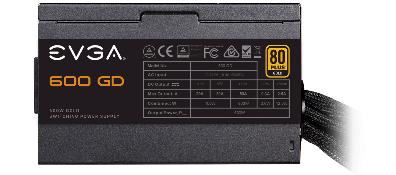 EVGA GD 600W specyfikacja