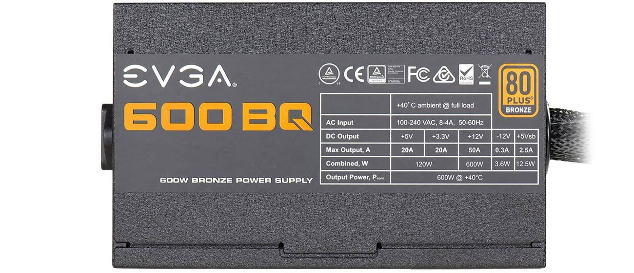 EVGA BQ 600 W parametry