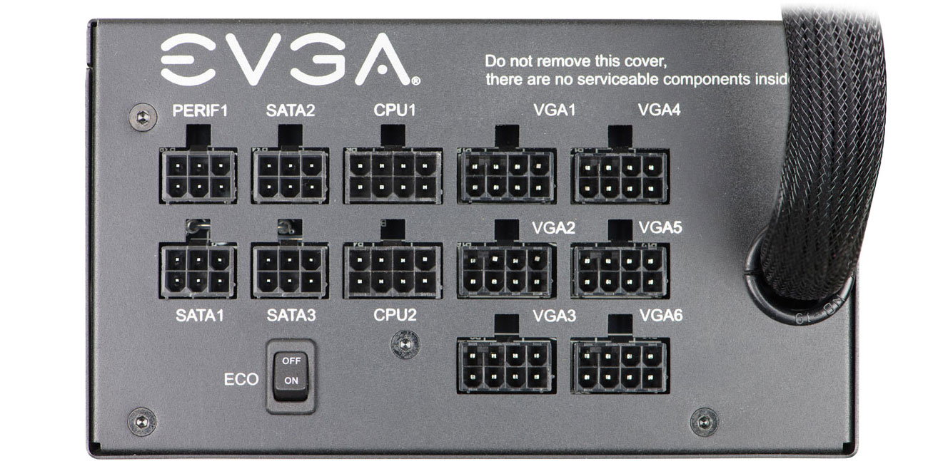 EVGA SuperNOVA 1000W GQ Złącza okablowania modularnego