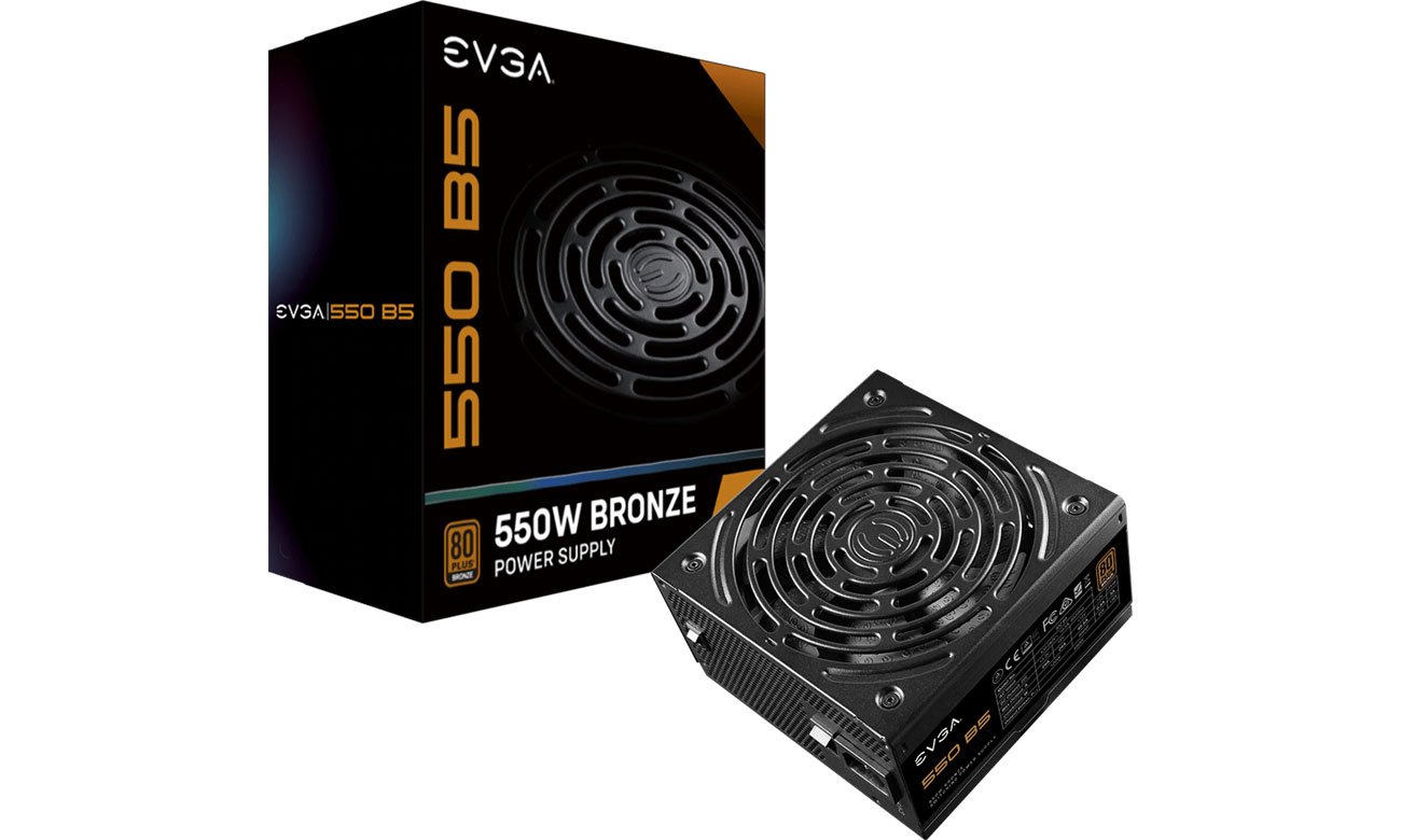 Zasilacz do komputera EVGA B5 550W 80 Plus Bronze 220-B5-0550-V2