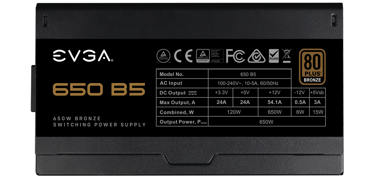EVGA B5 650W 80 Plus Bronze