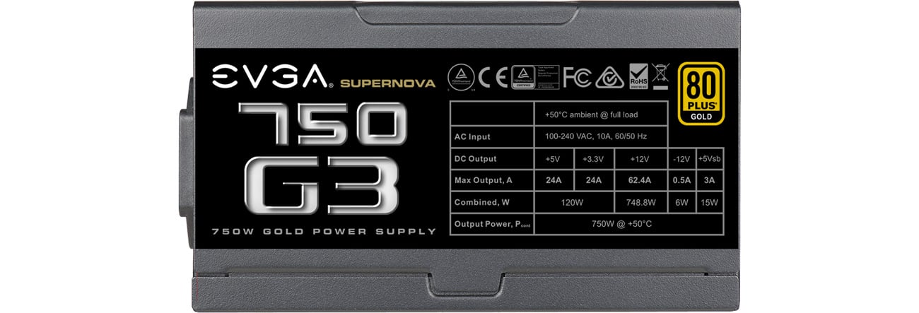 Zasilacz do komputera EVGA SuperNOVA G3 750W 80 Plus Gold