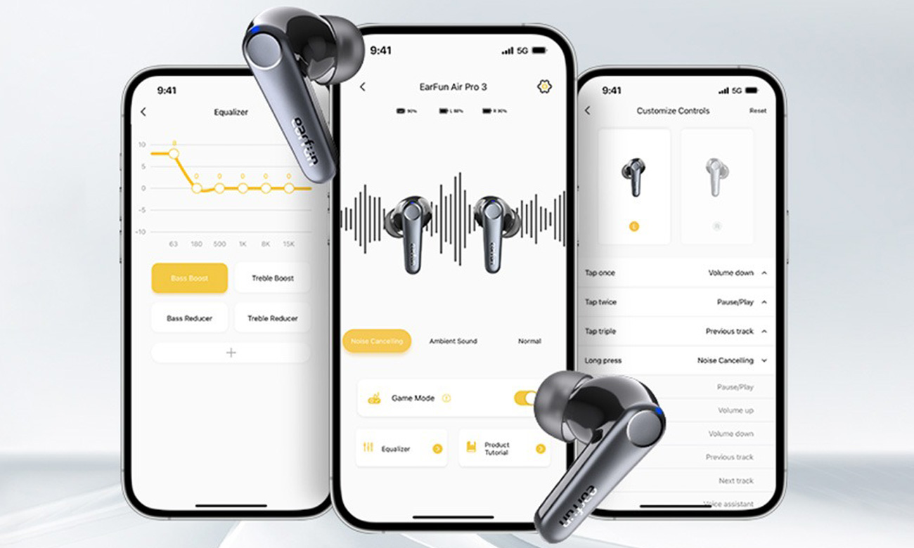 Słuchawki bezprzewodowe EarFun Air Pro 3 - Aplikacja EarFun Audio
