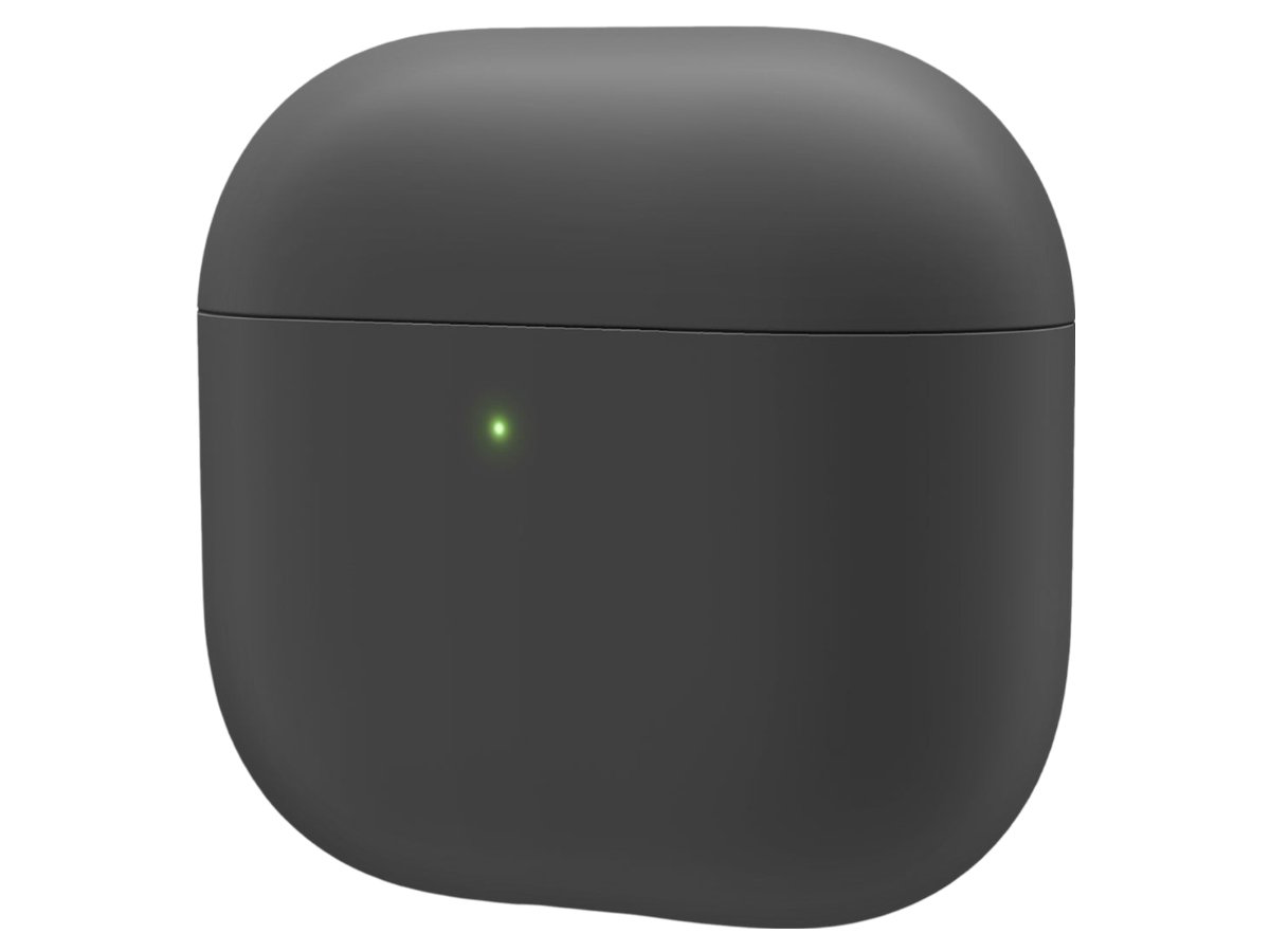 Elago Liquid Hybrid Case für Apple AirPods 4. Generation Schwarz - Vorderansicht im Winkel