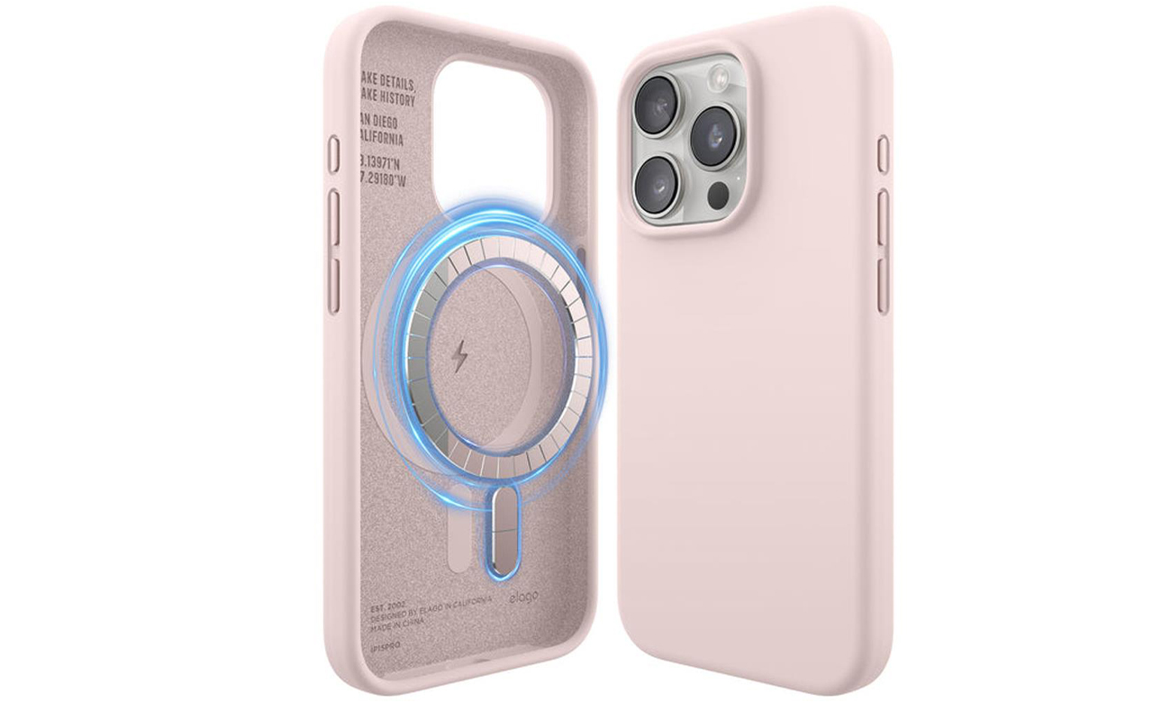 Elago Silicon Case MagSafe für iPhone 15 Pro Lovely Pink