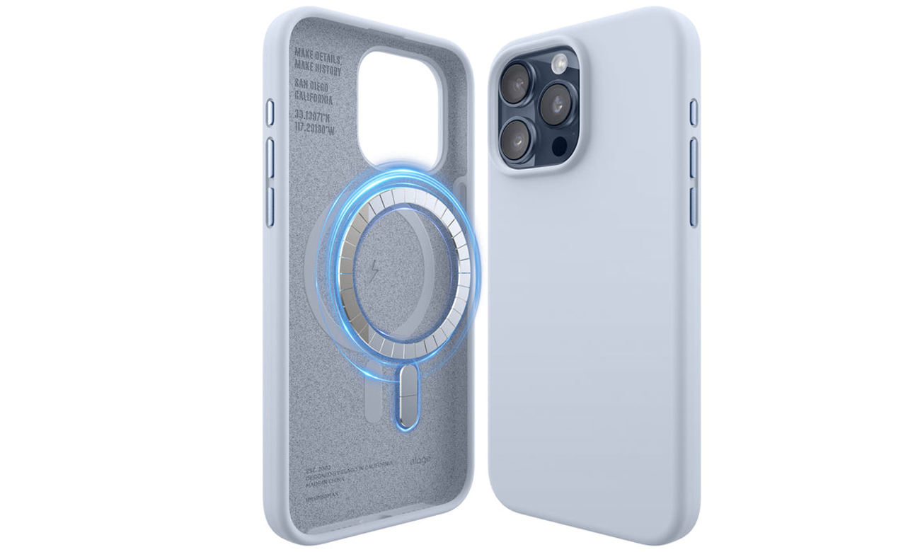 Elago Silicon Case MagSafe für iPhone 15 Pro Max Light Blue