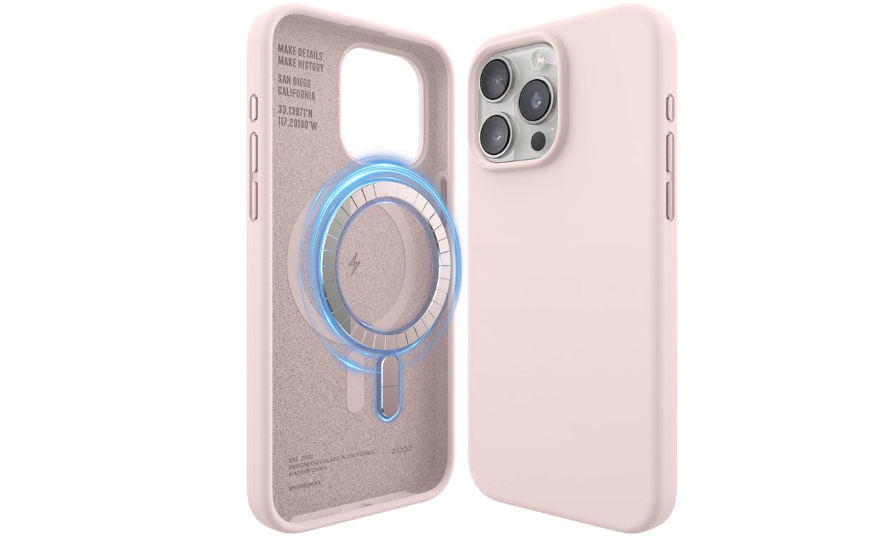 Elago Silicon Case MagSafe für iPhone 15 Pro Max Lovely Pink